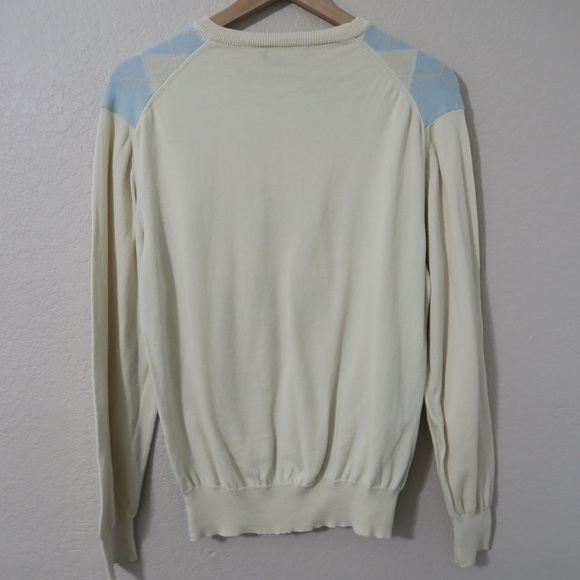 Toscano Sweater Argyle‎ Lightweight Pullover Academia Preppy Layering Piece - Picture 6 of 9